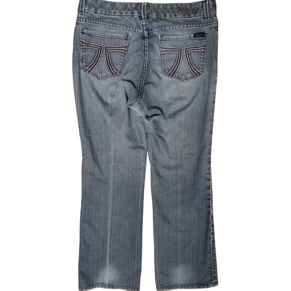 Y2K Vintage Seven7 Womens Size 12 Bootcut Jeans Medium Wash Jeans Denim Mid Rise - Picture 3 of 7